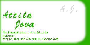 attila jova business card